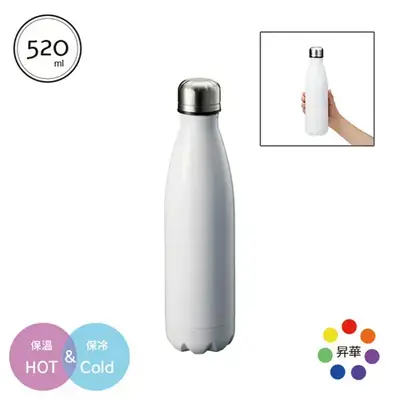 たっぷり入る520ml容量の真空ステンレスボトルです。 たっぷり入る520ml容量の真空ステンレスボトルです。