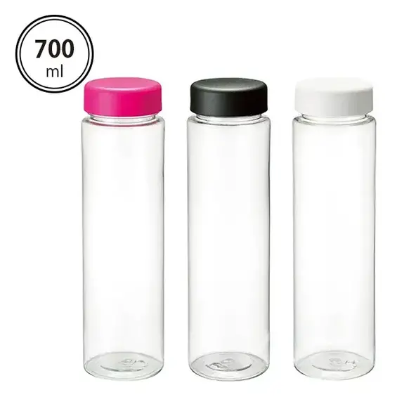 選べる3色展開が嬉しい流行りのシンプルな700ml容量のLサイズクリアボトルです。
