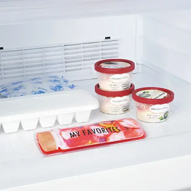 冷凍庫で凍らせて使うエコな保冷剤。