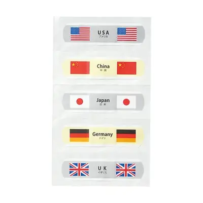 絆創膏の国旗絵柄はランダムになります。 絆創膏の国旗絵柄はランダムになります。