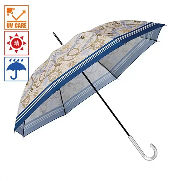 UV遮蔽率96.5%～96.8%で紫外線をガードする効果が高い晴雨兼用傘です。