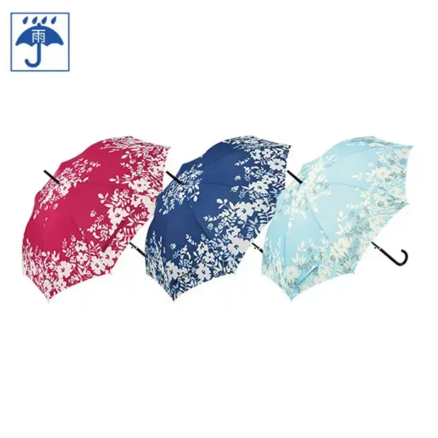 美しい花柄デザインが素敵な雨用ジャンプ傘。
