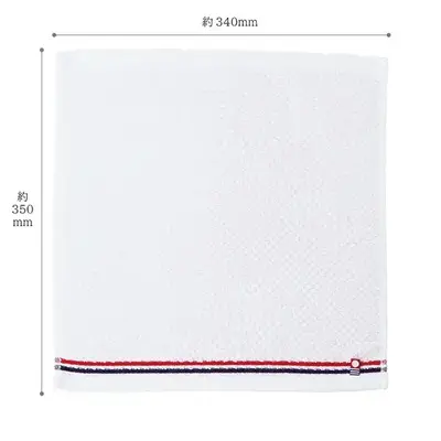 約340mm×350mmサイズのハンドタオルです。 約340mm×350mmサイズのハンドタオルです。