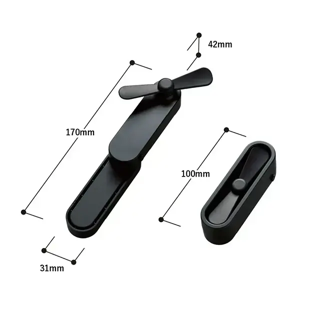 収納時には全長100mmととてもコンパクト。