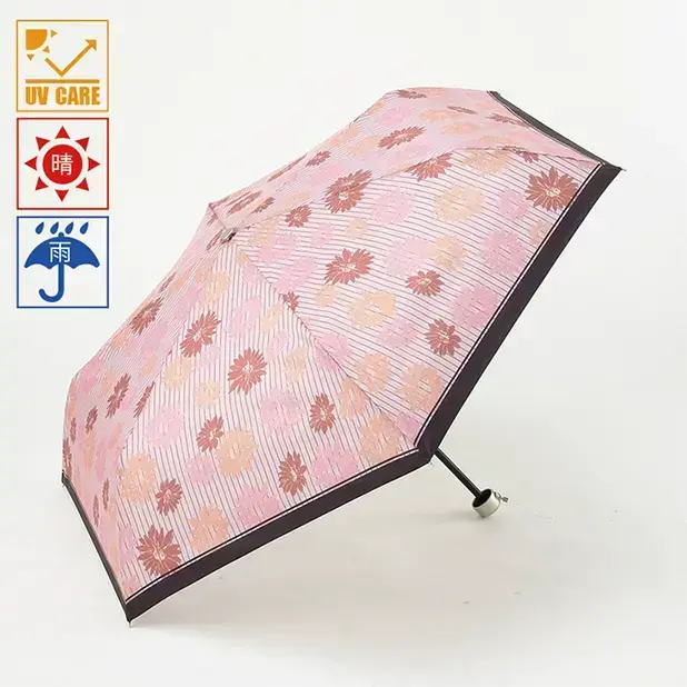 晴雨兼用の折りたたみ傘。UV遮蔽率98%。