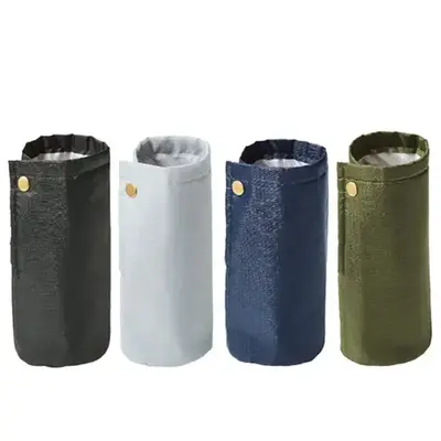 丈夫なテント素材でできた保冷温ボトルホルダー。全4色から選べます。