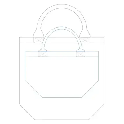 デニムパイプハンドルトート(S)【ブルーライン】とデニムパイプハンドルトート(M)【ブラックライン】とのサイズ比。 デニムパイプハンドルトート(S)【ブルーライン】とデニムパイプハンドルトート(M)【ブラックライン】とのサイズ比。