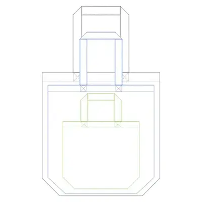 Sサイズ（グリーンライン）、Lサイズ（ブラックライン）とのサイズ比較。