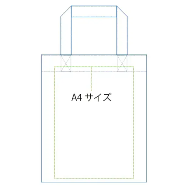 A4サイズのカタログを入れた場合のバッグ内の余裕。