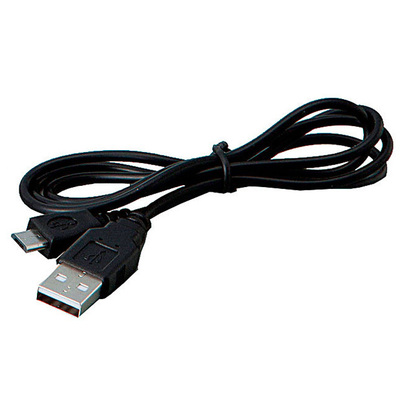 付属のUSB充電ケーブル。このケーブルを介して本体内蔵の蓄電池に充電します。 付属のUSB充電ケーブル。このケーブルを介して本体内蔵の蓄電池に充電します。