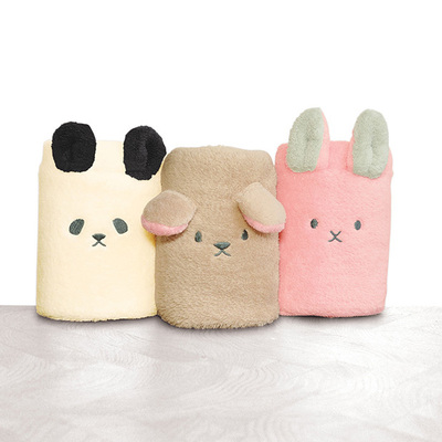 クルクルっとたためばとってもかわいいアニマルフェイスに。 クルクルっとたためばとってもかわいいアニマルフェイスに。