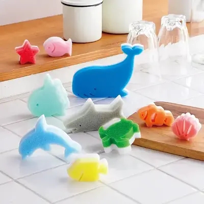 クジラやイルカなど、お子様にも楽しんでいただける海の生物をかたどったスポンジの10Pセットです。 クジラやイルカなど、お子様にも楽しんでいただける海の生物をかたどったスポンジの10Pセットです。