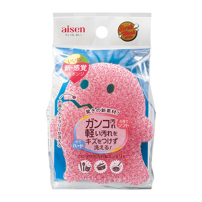 こびりつき汚れもスッキリの新素材スポンジ。デザイン袋入りです。 こびりつき汚れもスッキリの新素材スポンジ。デザイン袋入りです。