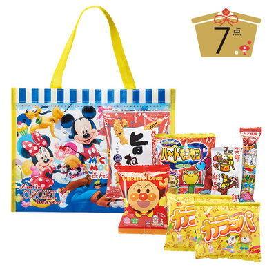 お子様人気NO.1。お菓子7点がキャラクタバッグに入れられた福袋です。 お子様人気NO.1。お菓子7点がキャラクタバッグに入れられた福袋です。