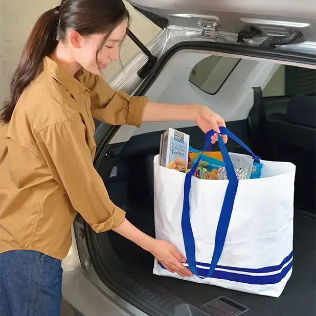 車のカーゴルームなどに入れて持ち帰れます。