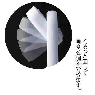 クルっと回して角度を変えられます。 クルっと回して角度を変えられます。