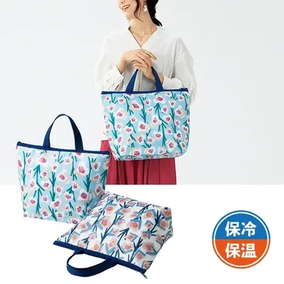 お買い物バッグに最適な保冷温タイプのトートバッグです。 お買い物バッグに最適な保冷温タイプのトートバッグです。