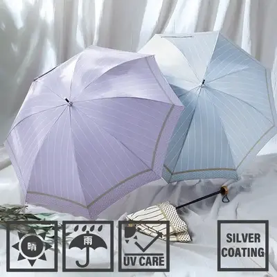 熱中症対策にも。遮熱効果のある晴雨兼用長傘です。 熱中症対策にも。遮熱効果のある晴雨兼用長傘です。