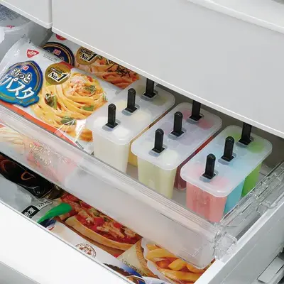 冷凍庫で凍らせれば出来上がり。 冷凍庫で凍らせれば出来上がり。