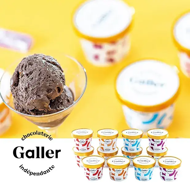 チョコにこだわる『ベルギー王室ご用達ガレー』監修のチョコレートアイスクリームの詰合せ。