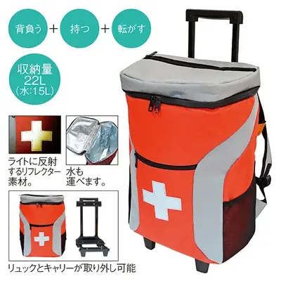 背負う、持つ、転がす、3通りで運べるローリングバッグです。 背負う、持つ、転がす、3通りで運べるローリングバッグです。