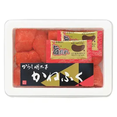 別添えの「熟成旨ダレ」をお好みに合わせ明太子にかけてお召上がり下さい。 別添えの「熟成旨ダレ」をお好みに合わせ明太子にかけてお召上がり下さい。