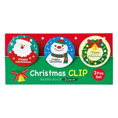 クリスマスのイラスト入りクリップ3個セットです。 クリスマスのイラスト入りクリップ3個セットです。