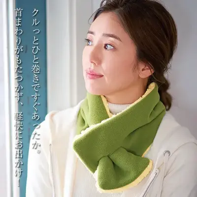クルっとひと巻きですぐあったか。 首まわりがもたつかず、軽快にお出かけ! クルっとひと巻きですぐあったか。 首まわりがもたつかず、軽快にお出かけ!