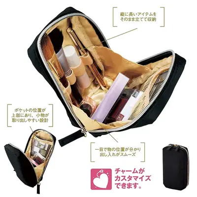 ガバッと開くので一目で物の位置がわかり、出し入れがスムーズ。 ガバッと開くので一目で物の位置がわかり、出し入れがスムーズ。