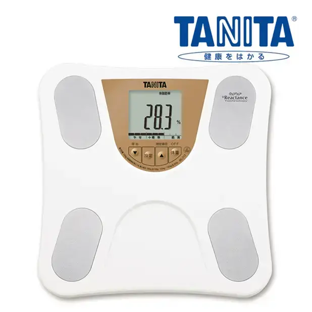 体重・体脂肪率・内臓脂肪・BMIが測定可能。ぱっと計れるシンプル機能。