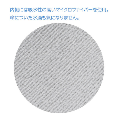 内側は吸収性の高いマイクロファイバーを使用。 内側は吸収性の高いマイクロファイバーを使用。