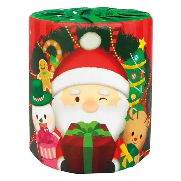 クリスマスイベントでの人気者、サンタのイラストがイベントを盛り上げるトイレットロールです。