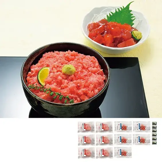 天然まぐろ詰合せ(たたき・かちわり漬け)
