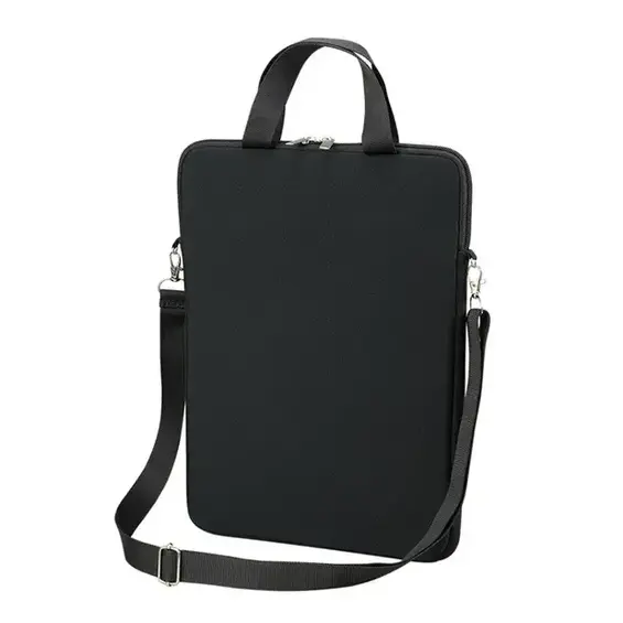PCタブレット用クッションケース L ブラック ショルダー付