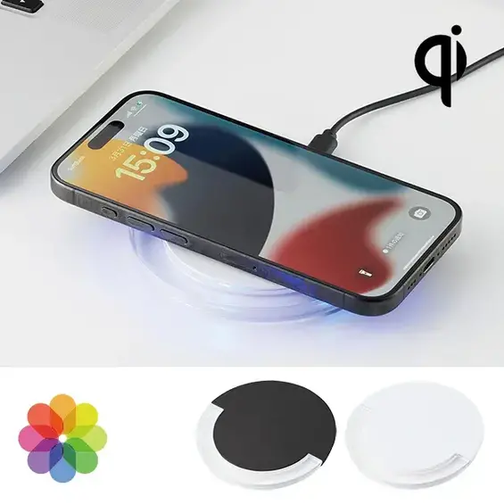 クリアワイヤレス充電器 ラウンド 10W