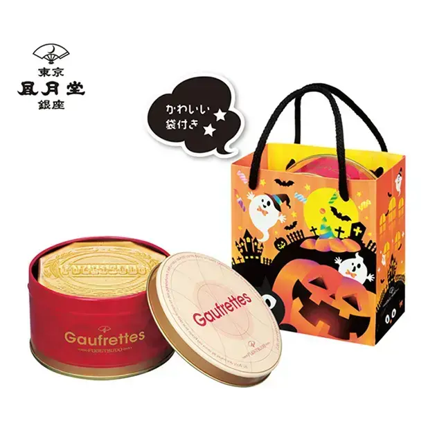 東京風月堂 ハロウィン袋付ゴーフレットミニ缶(6枚入)