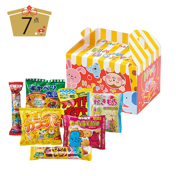 福笑い お菓子BOX7点セット