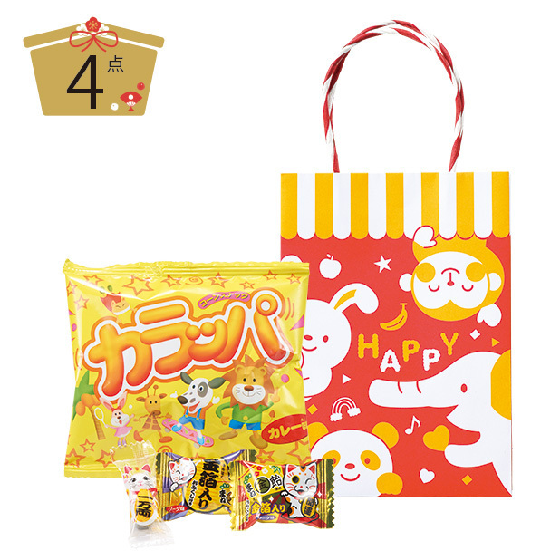 お菓子4点 プチ袋(アニマル)